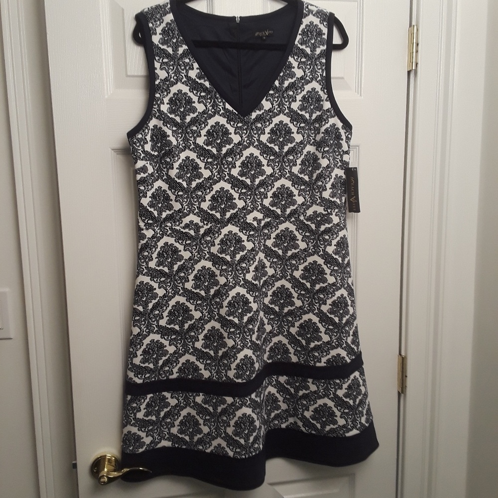 Peach Velvet A-line Dress